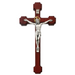 10" Cherry Crucifix with Silver Corpus and Gold Halo