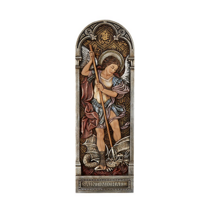 12" H St. Michael Arched Plaque