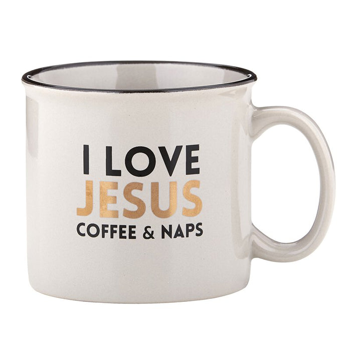 13oz Ceramic I Love Jesus Campfire Mug - 2 Pieces Per Package