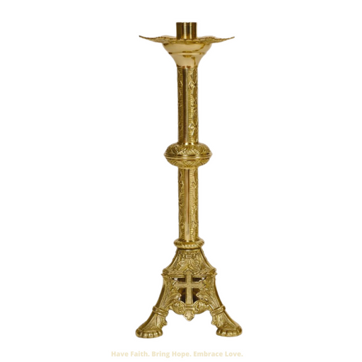 24TraditionalChurchAltarCandlestickinSolidBrass