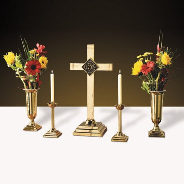 24"H Classic Altar Cross with Diamond IHS Emblem