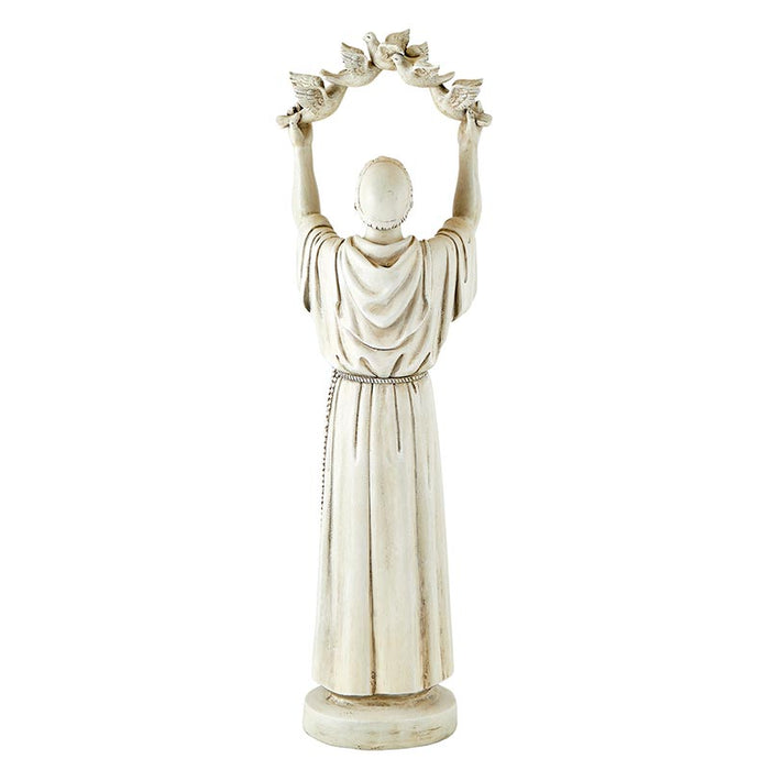 25.5" H Saint Francis with Doves Garden Statue