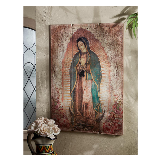 27" H Our Lady of Guadalupe Pallet Sign