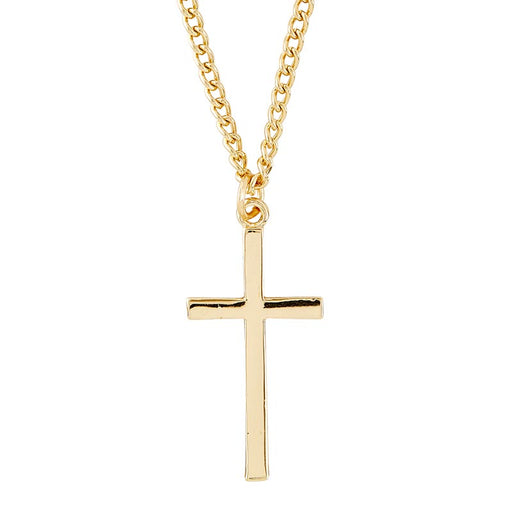 Gold Necklace with Cross Pendant