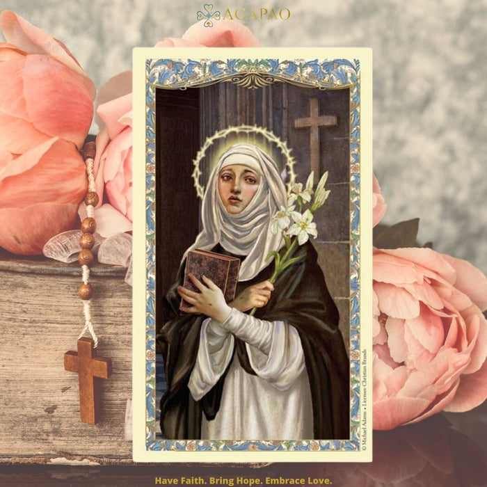 Laminated Holy Card St. Catherine of Siena - 25 Pcs. Per Package