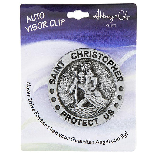 2" Saint Christopher Visor Clip - 2 Pieces Per Package