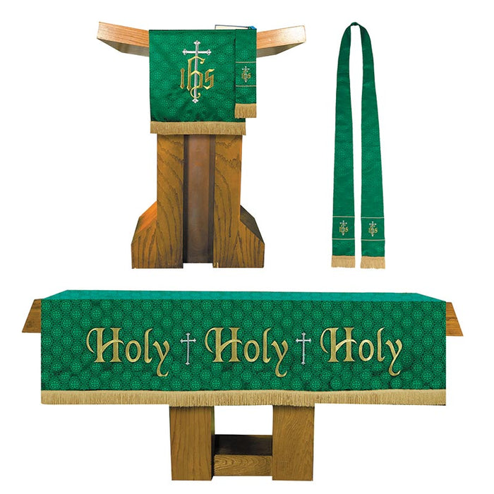 3-Piece Maltese Jacquard Parament Set  - Holy, Holy, Holy