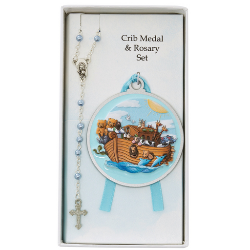 3D Blue Noah’s Ark Crib Medal