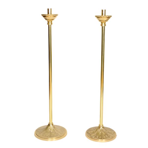 42" Polished Brass Processional Candlestick