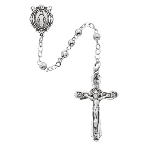 4MM Sterling Silver Rosary