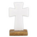 4" White Enamel Standing Cross