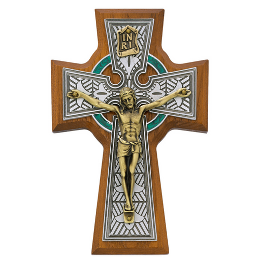 5 1/2" Walnut Celtic Crucifix