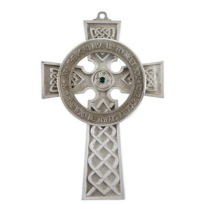 Pewter Celtic Cross Celtic Cross St. Patrick Celtic Cross with Handset Austrian Crystal St. Patrick Celtic Cross with Handset Austrian Crystal Pewter Celtic Cross St. Patrick Celtic Wall Cross