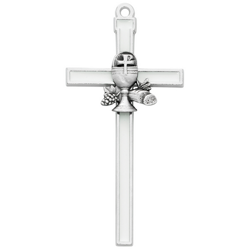 5" White Epoxy Communion Cross