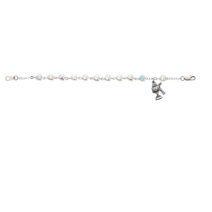 6mm Crystal Bead Heart Chalice Bracelet