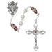 6mm Dark Amethyst Communion Birthstone Rosary