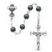 6mm Genuine Hematite Beads and Rhodium Communion Rosary