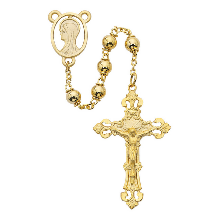 6mm Gold Plated Rosary