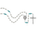 6mm Pearl Rosary - March Birthstone Aqua Rosary