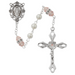 6mm Pearl Rosary - October Birthstone Rose Rosary