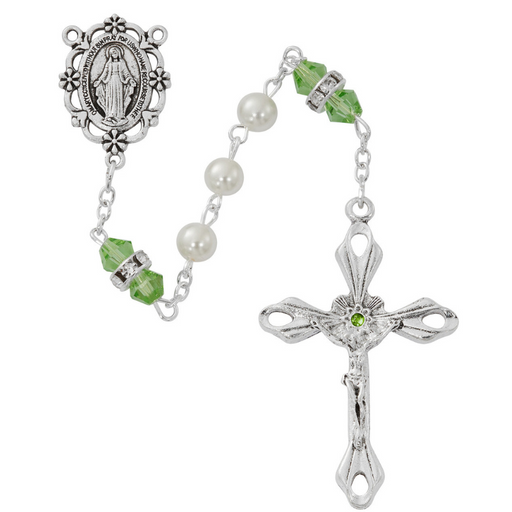 6mm Peridot Communion Birthstone Rosary