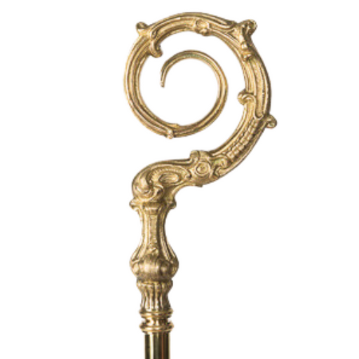 71 Traditional European Design Bishop Staff Crosier in Solid Brass