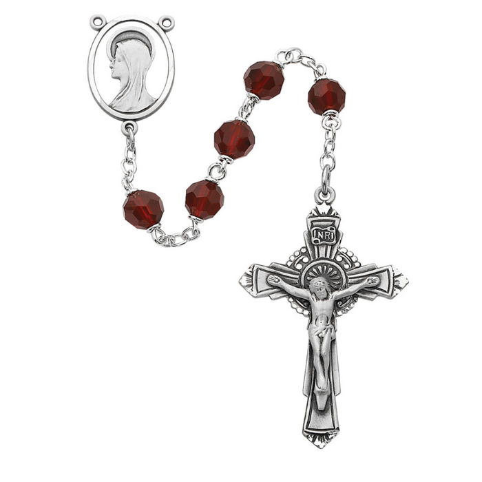 7mm Tincut Garnet Rosary