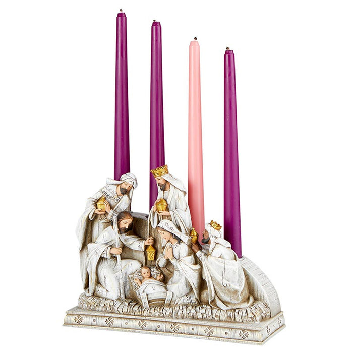 8" Nativity Advent Candle Holder