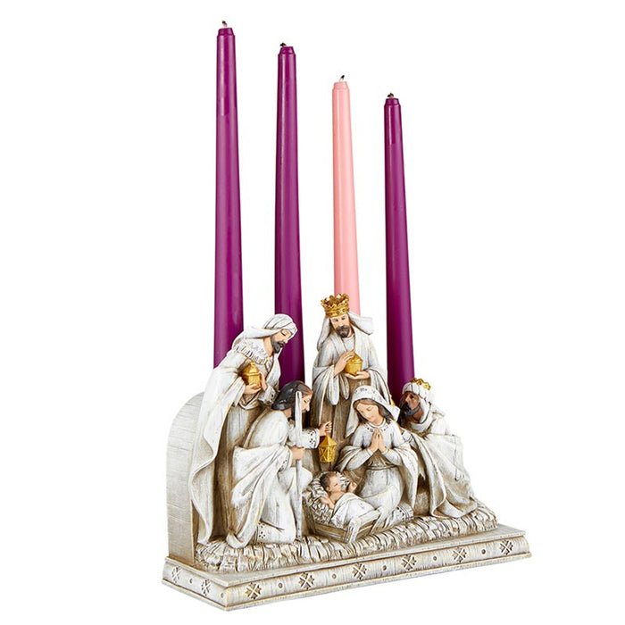 8" Nativity Advent Candle Holder