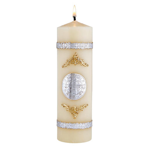 8" Saint Benedict Devotional Candle