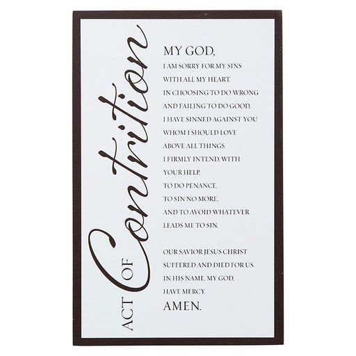 Act of Contrition Prayer Plaque