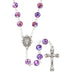 Amethyst Campania Collection Rosary With Miraculous Medal Center