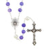 Amethyst Positano Collection Rosary With Miraculous Medal Medal Center