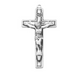 Antique Pewter Crucifix with 18" Rhodium Plated Chain - BEST SELLER