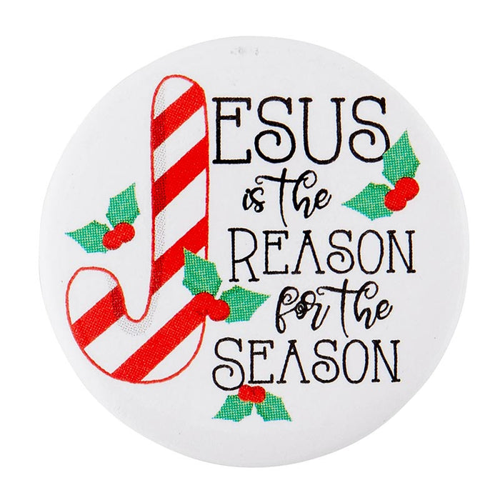 Assorted Jesus Is The Reason For The Season Christmas Buttons - 36 Pieces Per Package