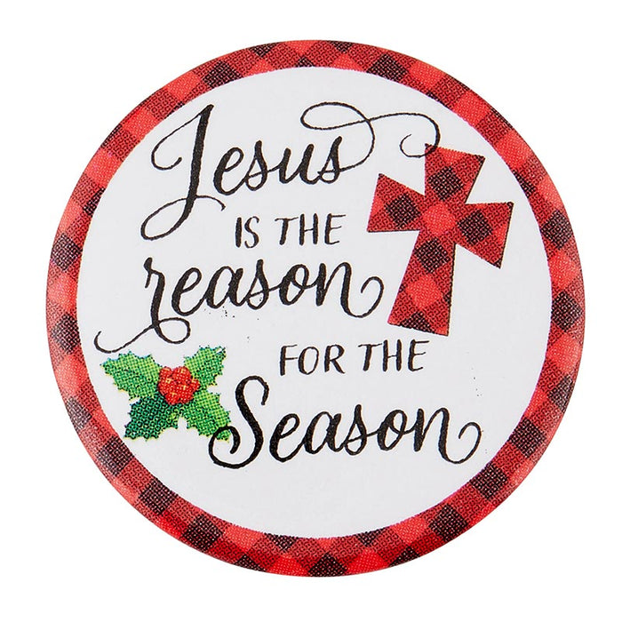 Assorted Jesus Is The Reason For The Season Christmas Buttons - 36 Pieces Per Package