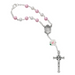 Auto Rosary with 6mm White and Pink Beads