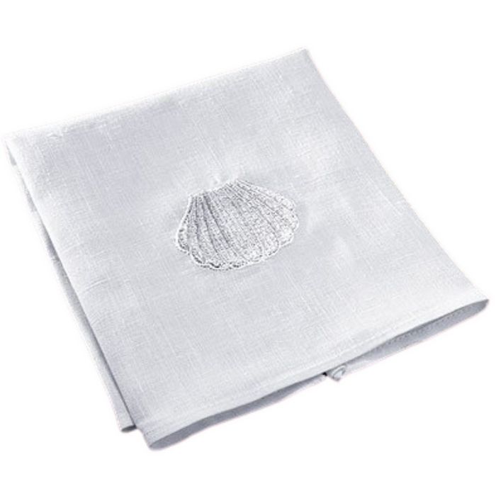 Baptismal Napkin - Embroidered Shel