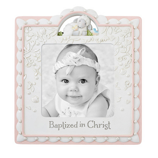 Baptized In Christ Photo Frame Pink