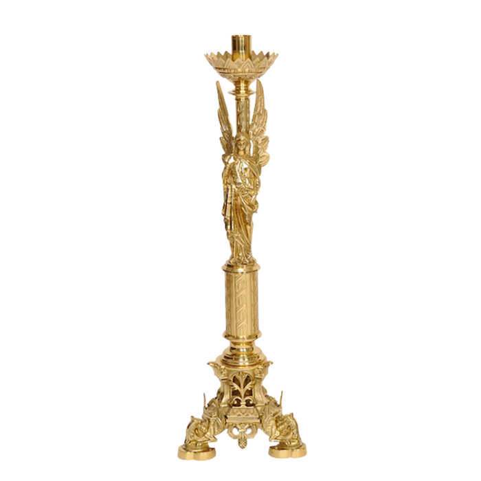 Traditional European Baroque Style Angel Candlestick