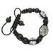 Black Soccer St. Sebastian Bracelet St. Sebastian Bracelet St. Sebastian Bracelets Sports bracelet adjustable bracelet