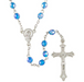 Blue Crystal Acrylic Bead Rosary with Madonna Centerpiece - 12 Pieces Per Package