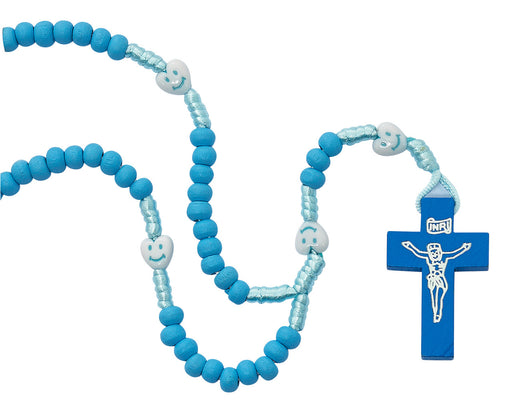 Blue Wooded Kid's Rosary