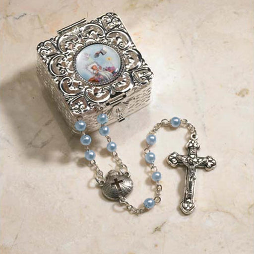 Blue Boys Baptism Rosary - 3 Pieces Per Package