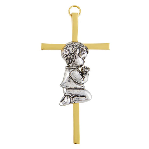 Boy Cross with Guardian Angel Crib Medal Set - 4 Pieces Per Package