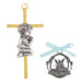 Boy Cross with Guardian Angel Crib Medal Set - 4 Pieces Per Package