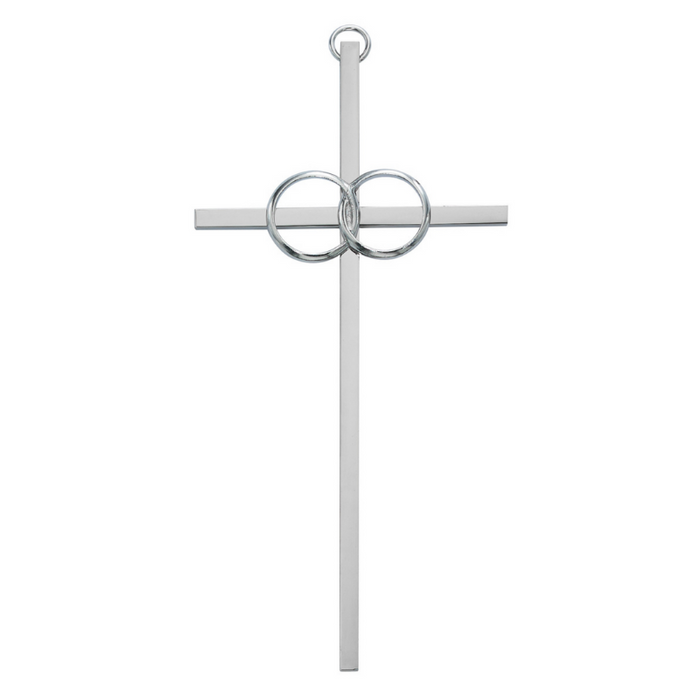 Cana Silver Wedding Cross- 6"