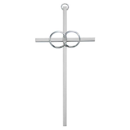 Cana Silver Wedding Cross- 8"