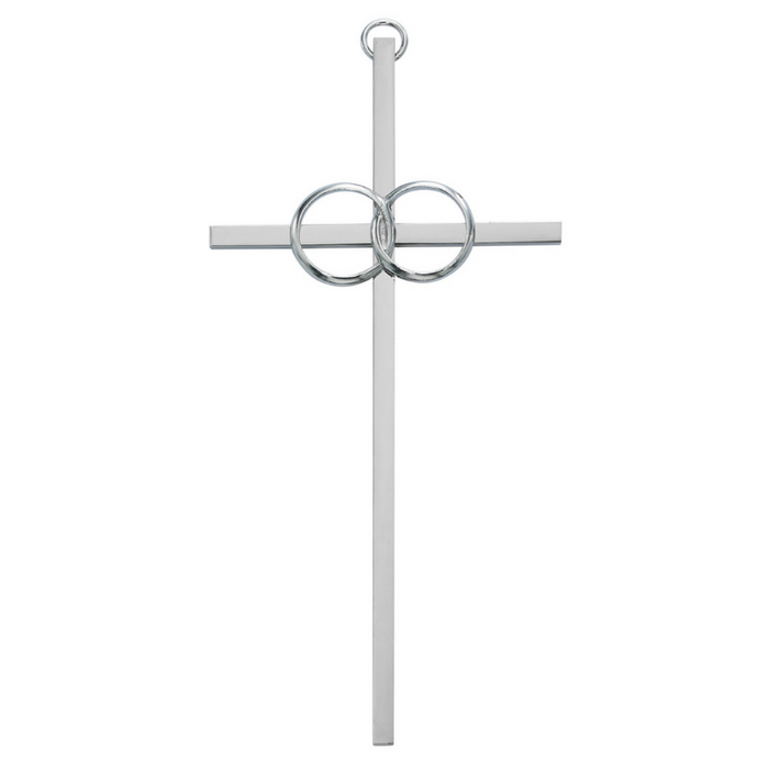 Cana Silver Wedding Cross- 8"