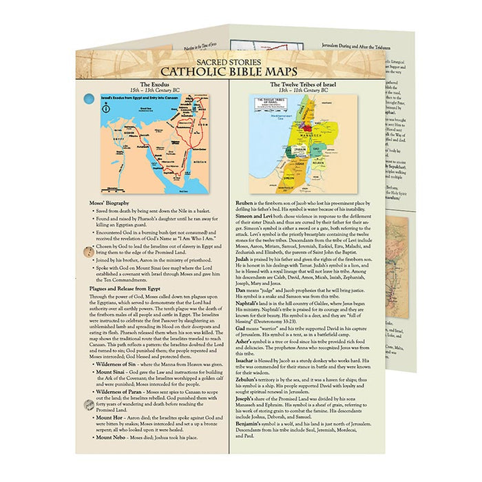 Catholic Bible Maps - Sacred Stories Trifold Chart